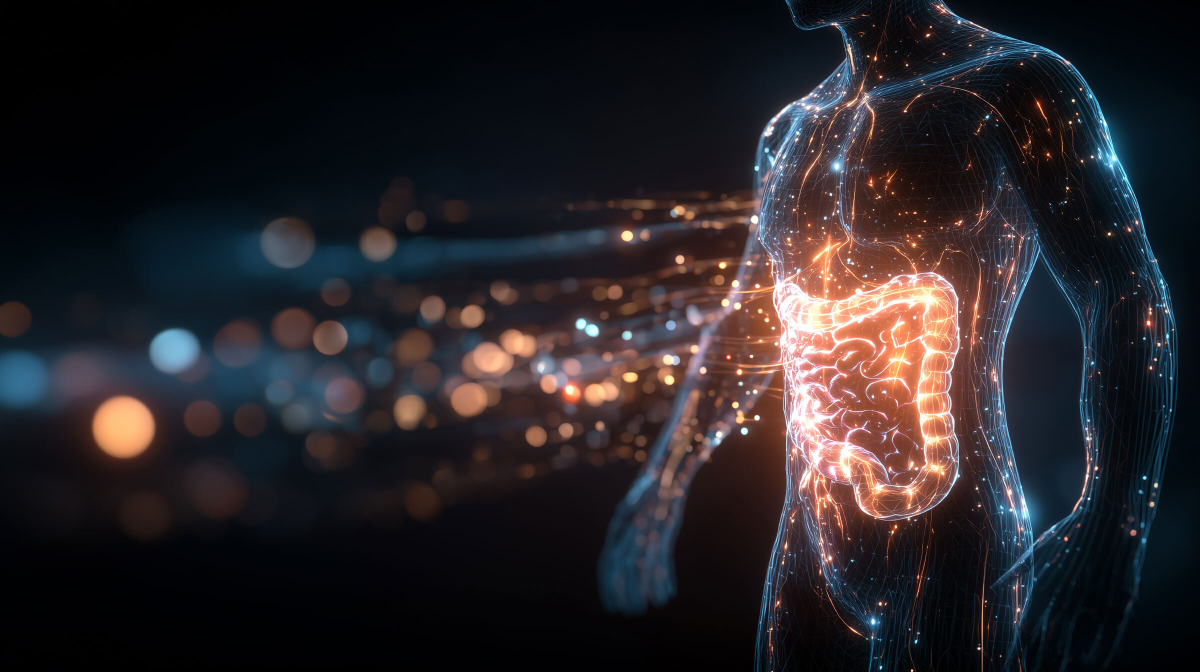 rendering of a body creating energy